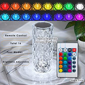 Crystal Table Lamp For Bedroom RGB Color